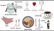 Formal Table Setting | Tableware Vocabulary Words in English