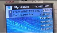 Cisco IP phone 7965 incoming call at Walmart part 2.