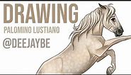 @DeeJayBe HORSE DRAWING a Palomino Lusitano
