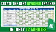 How To Track High Yield Dividend Stocks in Google Sheets
