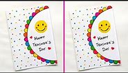 Teacher's Day Card | Easy and Cute Teacher's day greeting card | Teacher's day Emoji card ideas