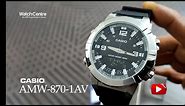 Casio AMW-870-1AV Latest Analog Digital Dual Function Men's Watch World Time