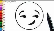 How to Draw Emojis - Smirking Face Emoji