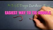 Easiest Way To Tie Double Hooks- Double Egg Loop Knot- Strongest Fishing Knot For Double Hooks
