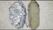 MOLLE Sustainment pouch and USMC Hydration pouch comparison