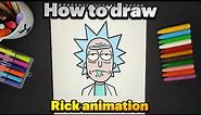 how to draw Rick | Rick and Morty