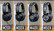 Which Studio Headphones Should You Buy? - Audio Technica ATH-M20X, M30X, M40X & M50X Review
