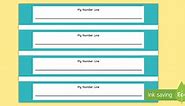 Printable Blank Number Line