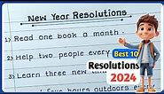 New Year Resolutions 2024 For Students | New Year resolutions 2024 | #resolutions #newyear2024#essay