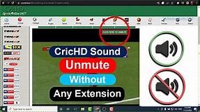 CricHD Sound Unmute | Browser Sound Unmute Without Any Extension