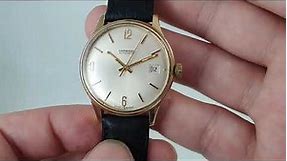 1974 Garrard men's automatic vintage 9k gold watch with Shell Oil inscription