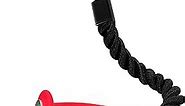 THEFITGUY Ergonomic Single Grip Tricep Rope Cable Attachment, Comfort Non-Slip Grip, Reducing Wrist Pressure and Skin Rubs, Easy to Clean, Gym Pull Machine Accessory, 16.5” Length, Snap Hook Included