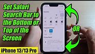 iPhone 13/13 Pro: How to Set Safari Search Bar to the Bottom or Top of the Screen