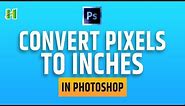 How to convert Pixel to Inch or Inches to Pixels in Photoshop