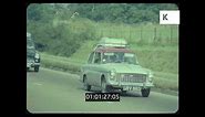 1960s UK Traffic, Motorway Driving, HD from 35mm