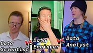 Data Scientist vs Data Engineer vs Data Analyst (funny!)