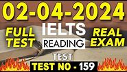 IELTS Reading Test 2024 with Answers | 02.04.2024 | Test No - 159