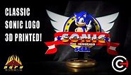 Retro Sonic the Hedgehog Logo Brought to life using 3d printing! Collaboration with Chaos Core Tech