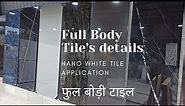 Full body tile details with Nano white application in a mandir
