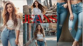 High Waisted Jeans: Ai Beauty Models in Urban Lookbook Unleashed