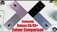 Samsung Galaxy S9 Colour Comparison - Lilac Purple - Midnight Black - Coral Blue - Titanium Gray