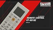 Code List Universal AC Air Conditioner Remote Control KT-9018E