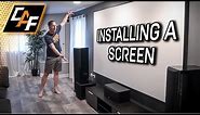 Can YOU Install a BIG Projector Screen? How to build and Install!