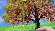 Art Skills - Autumn Oak Tree Acrylic Painting