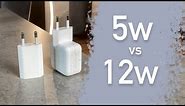 Apple 5w vs 12w Charger (+unboxing)