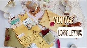 Vintage love letter❤/easy vintage gift tutorial