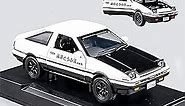 Mzexoma Initial D Toyota Trueno AE86 Alloy Diecast Car Model, Sports Car Toys for Kids and Adults,Pull Back Vehicles Toy Cars (Black-Type A)