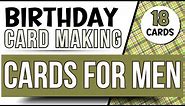 Easy MALE Birthday & Thank you card designs and ideas! Card making tutorial 2023 | Cards for men