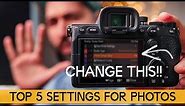 5 Settings You NEED to Change - Sony A7IV and A7RV for Photography