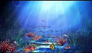 🐟🎶 Under the Sea Ocean Coral Reef Scene Animated VJ Loop Video Background for Edits