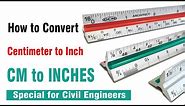 How to Convert Centimeter to Inches? Unit Conversion cm to inches