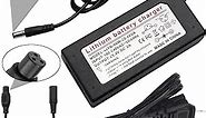 29.4V 2A Battery Charger Universal 2 Plugs in 1(8mm Mini 3-Prong & 5.5mm DC connectors) Power Adapter for 25.2V 25.9V 25.6V 24V Lithium Battery K1-066