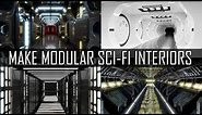 Make modular sci-fi interiors in Blender.