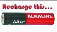 Recharge your alkaline batteries with success
