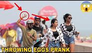 Throwing Chicken Eggs At People Prank! || MOUZ PRANK