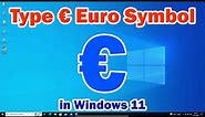 How to Type € Euro Symbol on any Keyboard in Windows 10 PC or Laptop