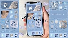 how to customize your iphone 🌊 (aesthetic blue theme) ios15 💙 | aesthetic phone