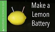 How to Make a Lemon Battery (Chemistry)
