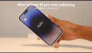 unboxing my silver iphone 14 pro max | asmr ♡