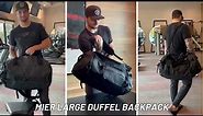 Large Duffel Backpack Sports Bag with Shoe Compartment