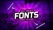 Best 30+ Gaming Fonts Pack Free Download 2023 || Best Fonts For Thumbnails || Fonts For Pixellab