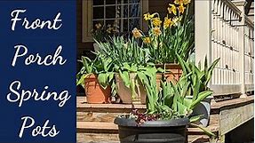 Front Porch Spring Pots : Perennials from Yard: Annuals from Seed : Makeover : Refresh