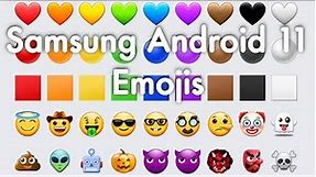 Samsung Galaxy Android 11 One UI 3.0 Emojis (2021)