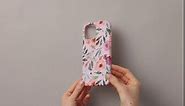 Speck Products Presidio Edition iPhone 12 Pro Max Case, White/Rosy Pink/Watercolor Roses