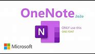 OneNote Quick Tips - ONLY use this FONT - must see for note takers and students - page setup guide