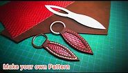 [DIY] Bicolour Leather Keychain - Make your own Pattern